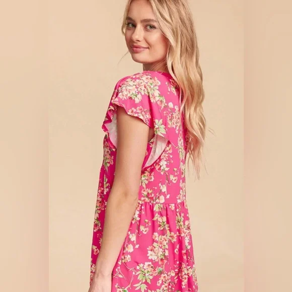 Plus Boutique Fuchsia Babydoll Top - Picture 3 of 3